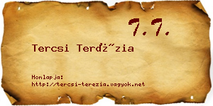 Tercsi Terézia névjegykártya