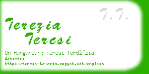 terezia tercsi business card